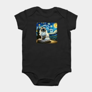 Ragdoll Starry Night Inspired - Artistic Cat Baby Bodysuit